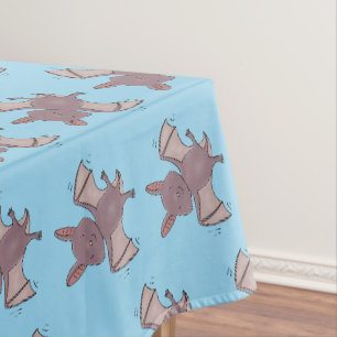Cute baby bat vliegende cartoon illustratie tafelkleed