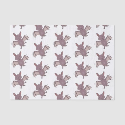 Cute baby bat vliegende cartoon illustratie tissuepapier (Voorkant)