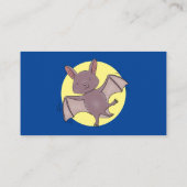 Cute baby bat vliegende cartoon illustratie visitekaartje (Achterkant)