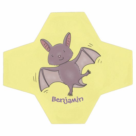 Cute baby bat vliegende cartoon illustratie voetbal (Enkel)