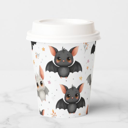 Cute Baby Bats Halloween Paper Cups Papieren Bekers (Voorkant)