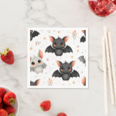Cute Baby Bats Halloween Party Napkins Servet (Insitu)