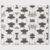 Cute Baby Bats Halloween Wrapping Paper Cadeaupapier (Vlak)
