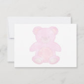 Cute Baby Bear In Pink Custom Just a Note Notitiekaartje (Achterkant)