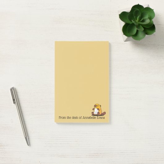 Cute Baby Beaver Post-it® Notes (Kantoor)