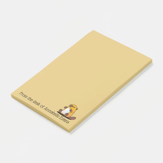 Cute Baby Beaver Post-it® Notes (Schuin)