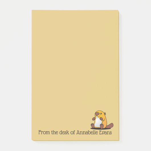 Cute Baby Beaver Post-it® Notes (Voorkant)