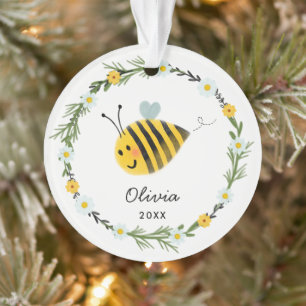 Cute Baby Bee Eerste Kerstmis Ornament