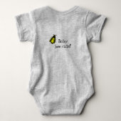 Cute Baby Bee Honeybee met Fun Text Romper (Achterkant)