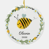 Cute Baby Bee Ornament | Baby shower Cadeau (Achterkant)