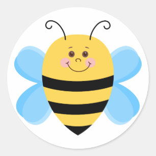 Cute Baby Bee Ronde Sticker