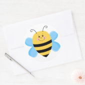 Cute Baby Bee Ronde Sticker (Envelop)