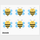Cute Baby Bee Ronde Sticker (Vel)