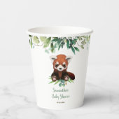 Cute Baby Beer Baby shower Greenery Gender Neutral Papieren Bekers (Achterkant)
