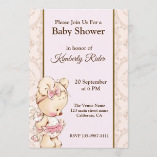 Cute Baby Beer Baby shower Invitation Kaart