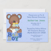Cute Baby Beer Baby shower Invitation Kaart (Voorkant)