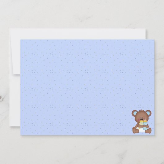 Cute Baby Beer Baby shower Invitation Kaart (Achterkant)