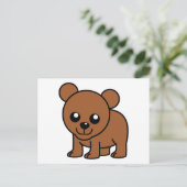 Cute baby beer cartoon briefkaart (Staand voorkant)