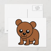 Cute baby beer cartoon briefkaart (Voorkant / Achterkant)