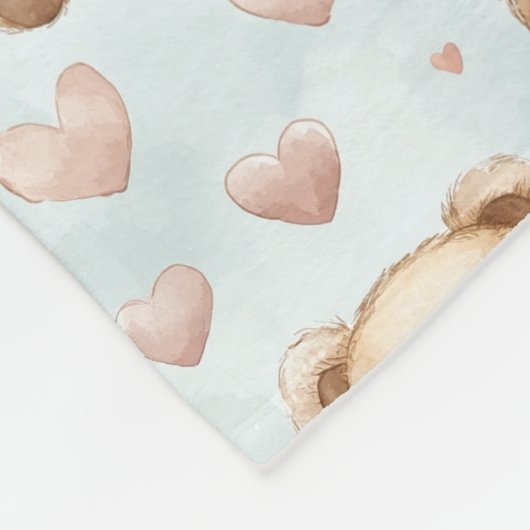 Cute baby beer fleece deken (Hoek)