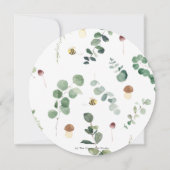 Cute Baby Beer Greenery Gender Neutral Baby shower Kaart (Achterkant)