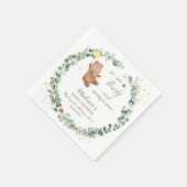 Cute Baby Beer Greenery Gender Neutral Baby shower Servet (Hoek)