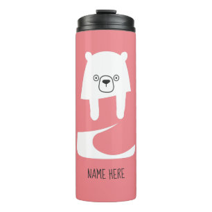 CUTE BABY BEER Papa Mam Dochter Zoon Thermosbeker