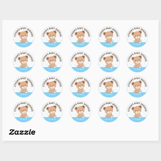 Cute Baby Beer Sticker (blauw) (Vel)