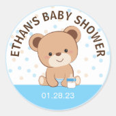 Cute Baby Beer Sticker (blauw) (Voorkant)