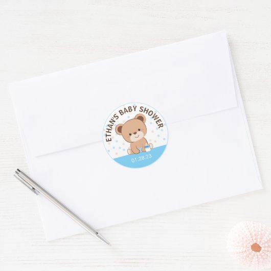 Cute Baby Beer Sticker (blauw) (Envelop)