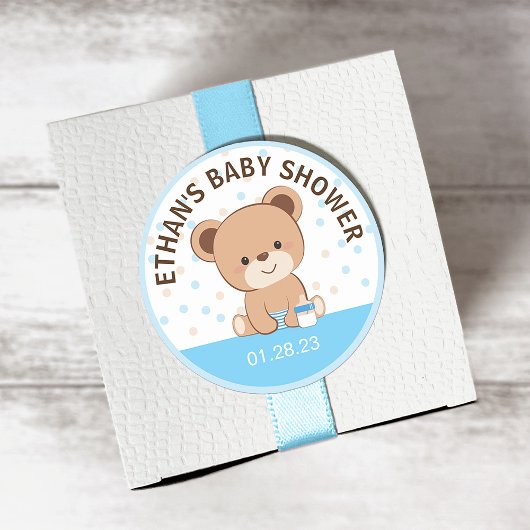 Cute Baby Beer Sticker (blauw)