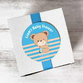Cute Baby Beer Sticker (blauwe achtergrond)