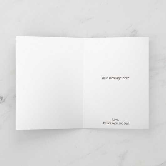 Cute Baby Beren Pattern Personalized Birthday Kaart (Binnen)