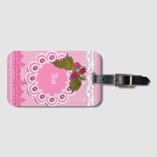 Cute, baby, bessen bagagelabel (Voorkant (horizontaal))