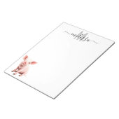 Cute Baby Big Waterverf Monogram Naam Notitieblok (Schuin)