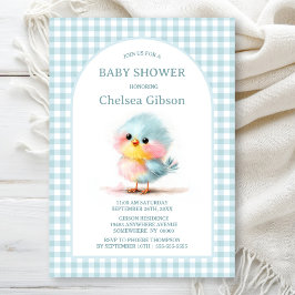 Cute Baby Bird Baby Shower Kaart