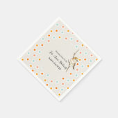 Cute Baby Bird Tiny Flowers Baby shower Servet (Hoek)