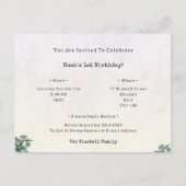 Cute Baby Bird With Yellow Balloon Invitation Briefkaart (Achterkant)