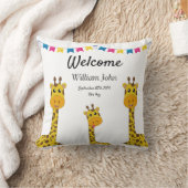 Cute Baby Birth Stats Kussen (Deken)