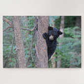 Cute Baby Black Beer Cub-klimboom Legpuzzel (Horizontaal)