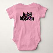 Cute Baby bloesems glimlachend Paarse Daisies Romper (Achterkant)