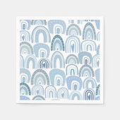 Cute Baby Blue Boho Rainbow Patroon Servet (Voorkant)