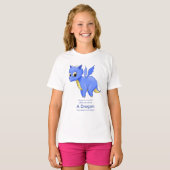 Cute Baby Blue Dragon T-shirt (Voorkant volledig)