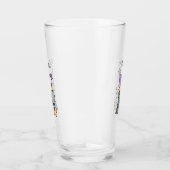 Cute Baby Blue en Black Elegant Funny Dog Glas (Rechts)