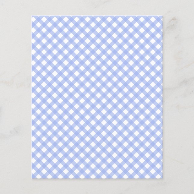 Cute Baby Blue Gingham Patroonpapier (Voorkant)