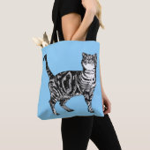 Cute Baby Blue Girls Tabby Cat cats Canvas tas (Dichtbij)