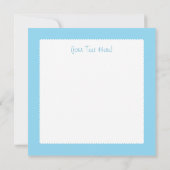 Cute Baby Blue "het is een jongen" Baby shower Kaart (Achterkant)