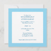 Cute Baby Blue "het is een jongen" Baby shower Kaart (Achterkant)