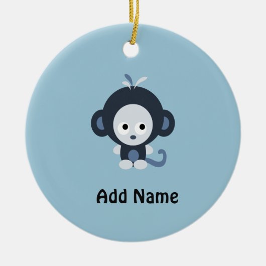 Cute Baby Blue Monkey Keramisch Ornament (Voorkant)