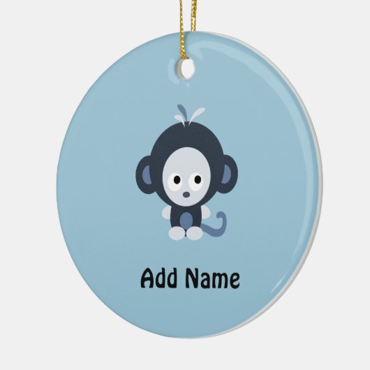 Cute Baby Blue Monkey Keramisch Ornament (Links)